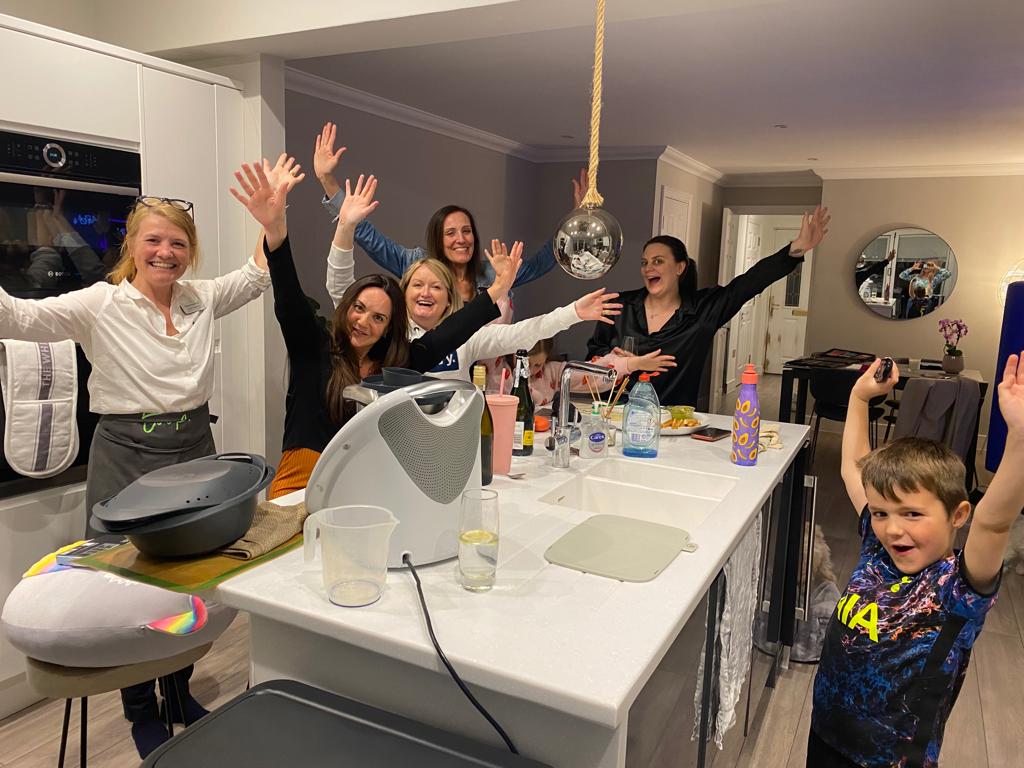 Isabella cooking with Thermomix